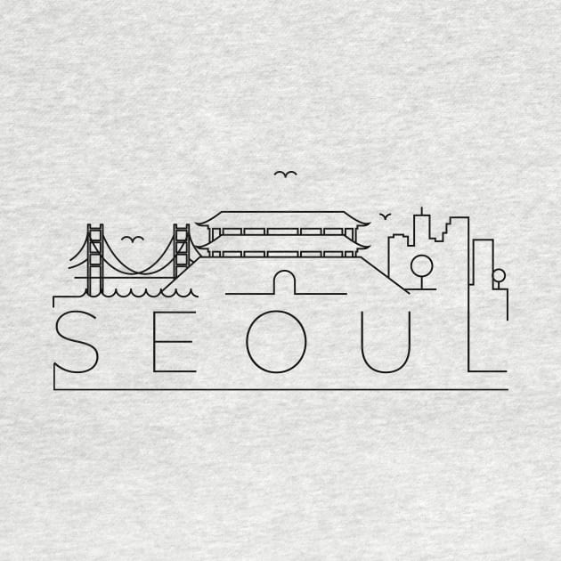 Seoul Minimal Skyline by kursatunsal